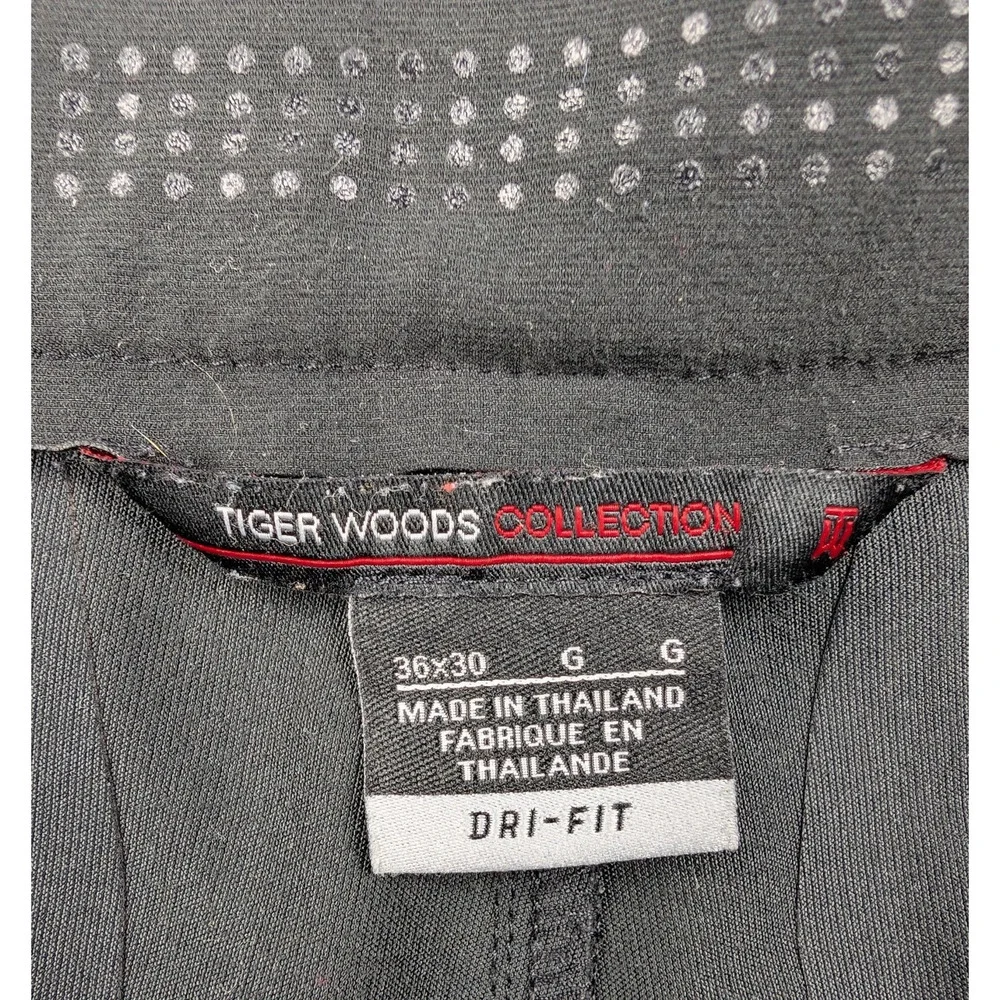 Nike Tiger Woods Pants Mens 36x30 Dri Fit Golf Black Preppy Outdoors Athleisure